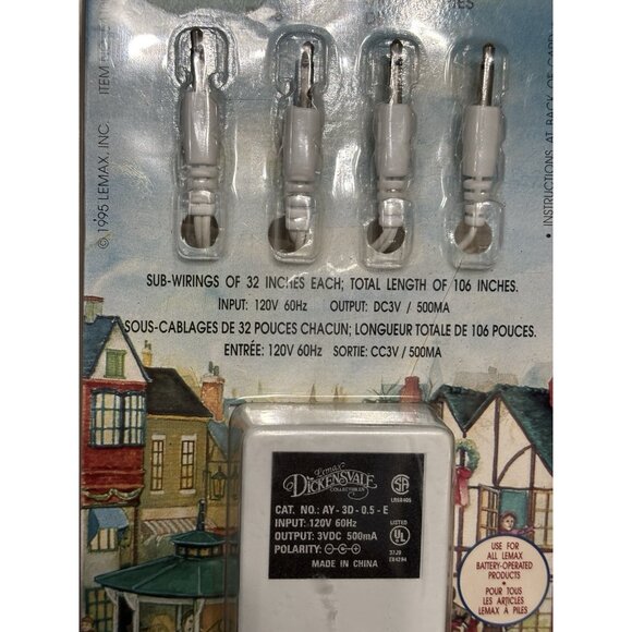 Lemax Village Collection Ac Power Adaptor With 4 Output Jacks New - Picture 4 of 13